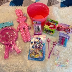 Little Girl Easter Basket Bundle Disney Princess items, Ganz Bunny Plush